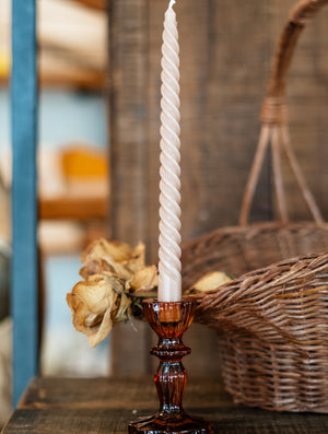 Autumn Glass Candlestick Holders
