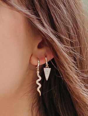 In My Skin Snake Huggie Earrings