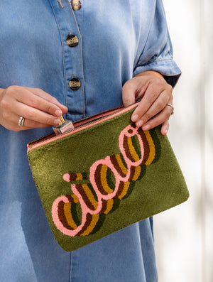 Embroidered Ciao Carry All Pouch