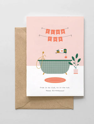 Club Tub Birthday Card