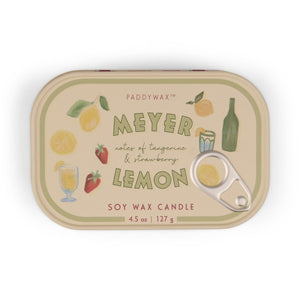 Paddywax Bistro Printed Tin Candle