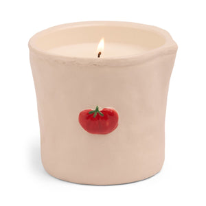 Paddywax Bistro Embossed White Ceramic Candle