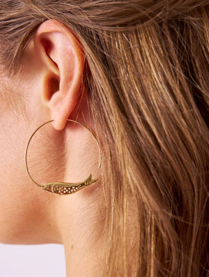 Ink & Alloy Wren Fish Hoops