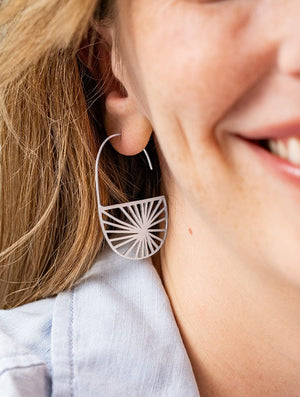 Ink & Alloy Maggie Sunburst Hoop Earring