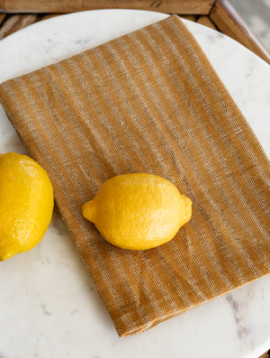 Ochre Stripe Cotton Dishtowel