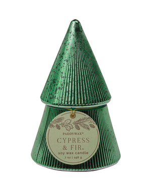 Paddywax Green Mercury Stacked Tree Candle