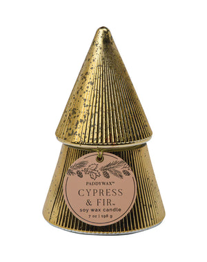 Paddywax Gold Mercury Stacked Tree Candle