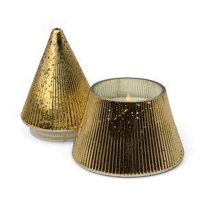 Paddywax Gold Mercury Stacked Tree Candle