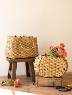 Woven Vine Handled Baskets