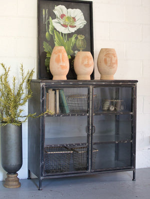 FOUND: Industrial Steel + Iron Apothecary Cabinet