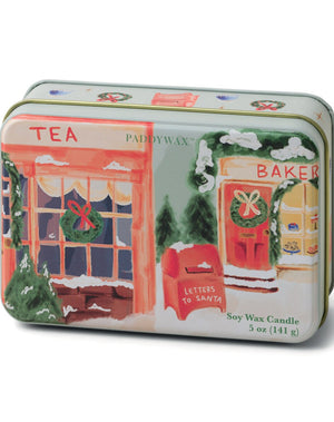 Paddywax Holiday Storefront Tin Candle