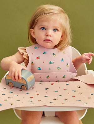 Safari Violet Camper Silicone Bib