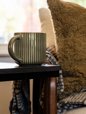 Oversized Fluted Olive Branch Mug
