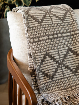 Aztec Diamond Tassel Throw