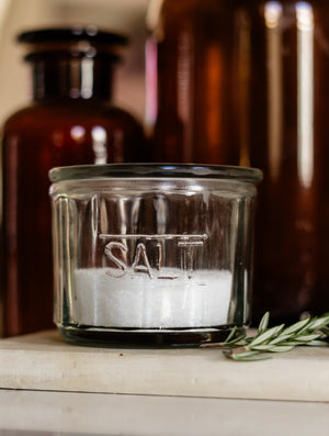 Glass Salt Cellar w/ Lid