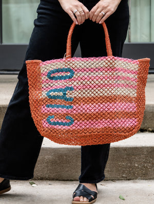 The Jacksons Ciao Olive Jute Tote