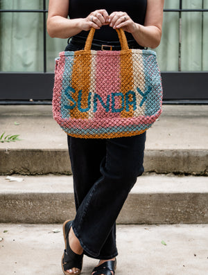 The Jacksons Sunday Pocket Henry Jute Tote