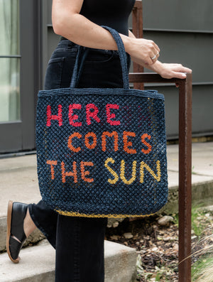 The Jacksons Here Comes The Sun Large Jute Tote