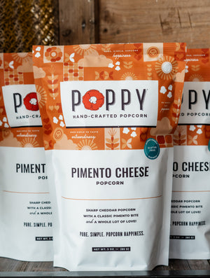 Poppy Pimento Cheese Popcorn
