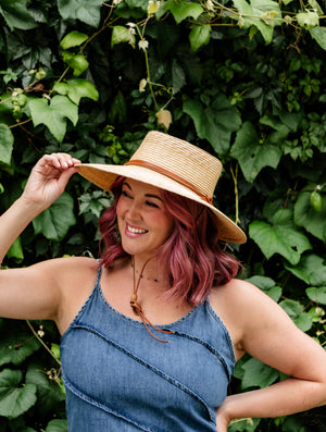 Wyeth Sage Natural Boater Hat