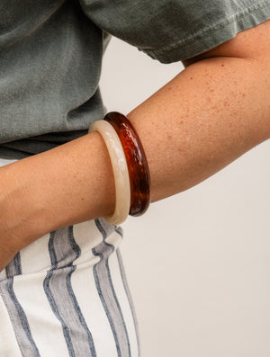 Santiago Tortoise Chunky Bangle