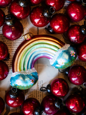 Rainbow Glitter Ornament