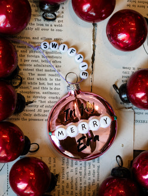 Swiftie Bracelet Glass Ornament