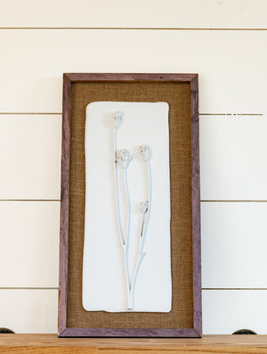 Wood Framed Cast Botanical Wall Art