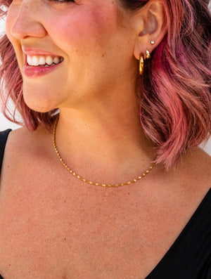Twisted Herringbone Gold Necklace