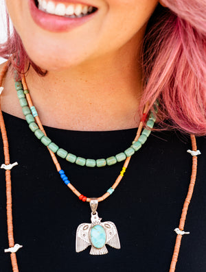Gather Goods Turquoise Tube Necklace