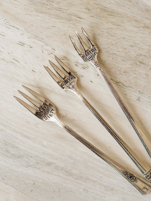 Sweet Thyme Martini Cocktail Mini Fork