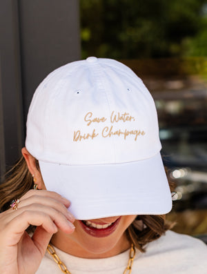 Save Water, Drink Champagne Ball Cap
