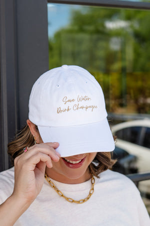 Save Water, Drink Champagne Ball Cap