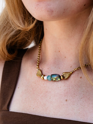 Rachel Nathan Meridian Catch Abalone Necklace