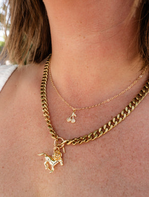 Rachel Nathan Pavé Cherries Necklace