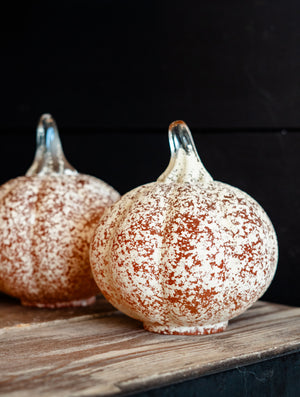 Hand-Blown Glass Pumpkin