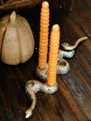 Cast Aluminum Snake Shaped Taper Holder