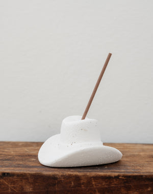 Paddywax Cotton & Teak Cowboy Hat Incense Holder