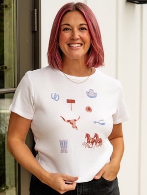 All Over Western Baby Tee