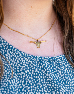 Longhorn Pendant Necklace
