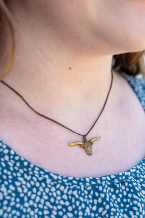 Longhorn Pendant Necklace