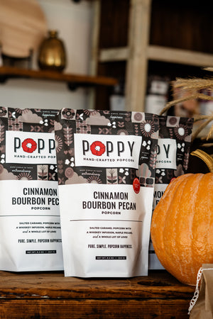 Poppy Cinnamon Bourbon Pecan Popcorn