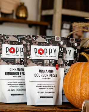 Poppy Cinnamon Bourbon Pecan Popcorn
