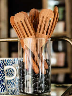 Carved Doussie Wood Spatula