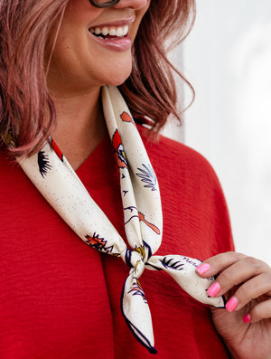 Jenni Earle Lasso I am Free Cactus Silk Bandana