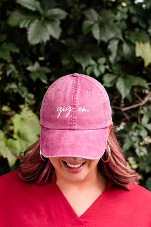 Gig Em' Embroidered Ball Cap
