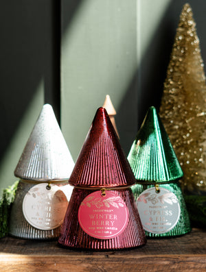 Paddywax Winter Berry Stacked Tree Candle