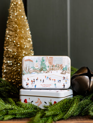 Paddywax Ice Skating Scene Tin Candle