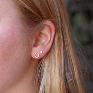 Kris Nations Pave Horseshoe Stud
