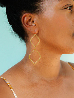 Golden Ogee Earring